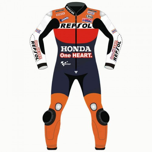 Marc Marquez Honda Repsol 2017 Motorbike Leather Suit Made With Cowhide Leather
